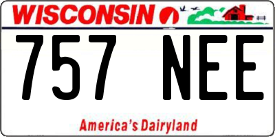 WI license plate 757NEE