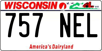 WI license plate 757NEL