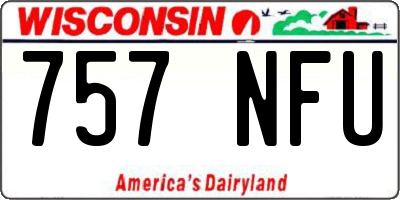 WI license plate 757NFU