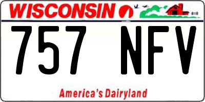 WI license plate 757NFV