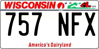 WI license plate 757NFX