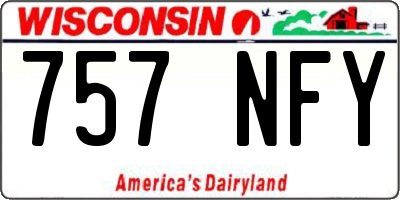 WI license plate 757NFY