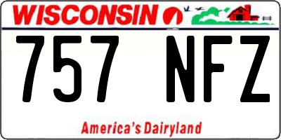 WI license plate 757NFZ