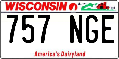 WI license plate 757NGE