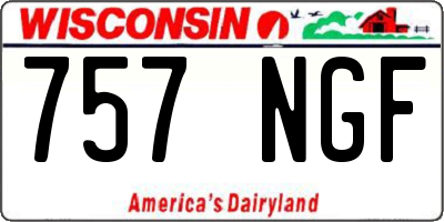 WI license plate 757NGF