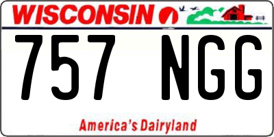 WI license plate 757NGG