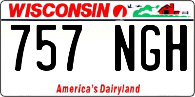 WI license plate 757NGH