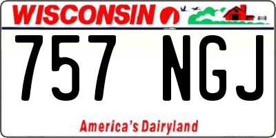 WI license plate 757NGJ