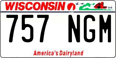 WI license plate 757NGM