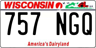 WI license plate 757NGQ