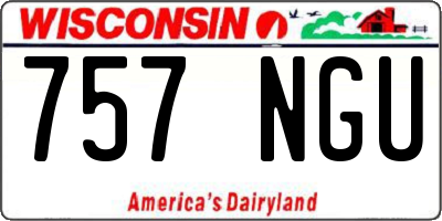 WI license plate 757NGU