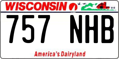WI license plate 757NHB