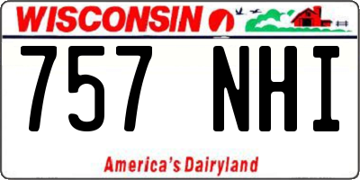 WI license plate 757NHI