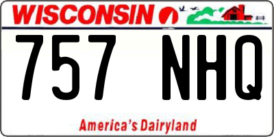 WI license plate 757NHQ