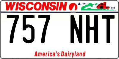 WI license plate 757NHT