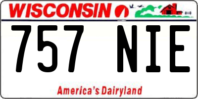 WI license plate 757NIE