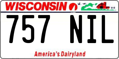 WI license plate 757NIL