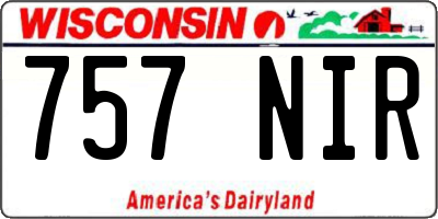 WI license plate 757NIR