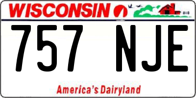 WI license plate 757NJE