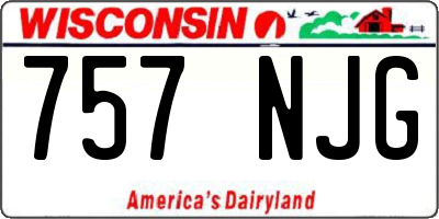 WI license plate 757NJG