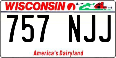 WI license plate 757NJJ