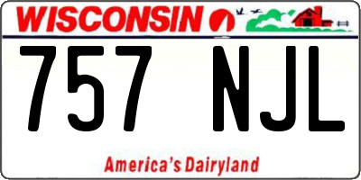 WI license plate 757NJL