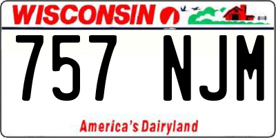 WI license plate 757NJM