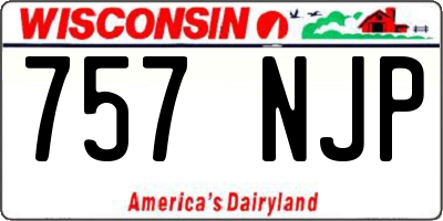 WI license plate 757NJP