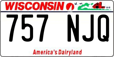 WI license plate 757NJQ