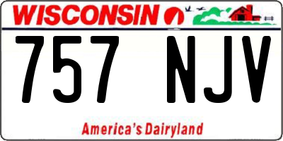 WI license plate 757NJV