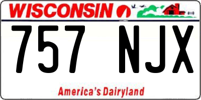 WI license plate 757NJX