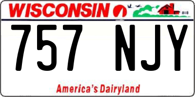 WI license plate 757NJY