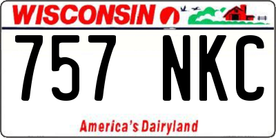 WI license plate 757NKC