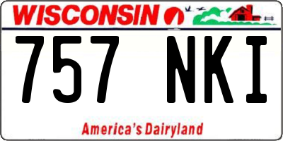 WI license plate 757NKI