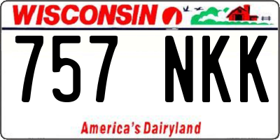WI license plate 757NKK