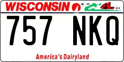 WI license plate 757NKQ