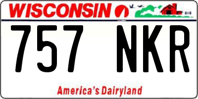 WI license plate 757NKR