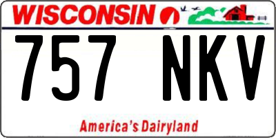 WI license plate 757NKV