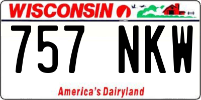WI license plate 757NKW