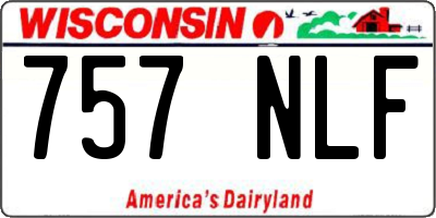 WI license plate 757NLF