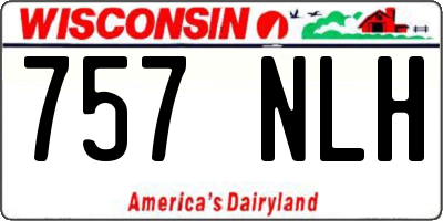 WI license plate 757NLH