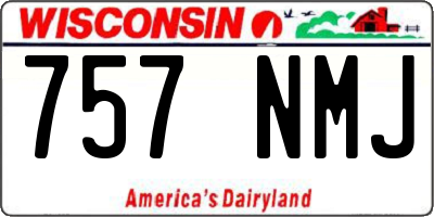 WI license plate 757NMJ