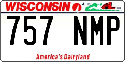 WI license plate 757NMP