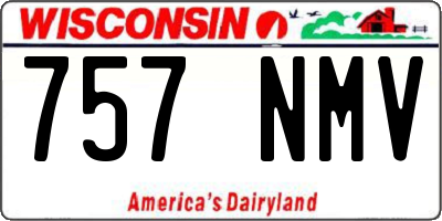 WI license plate 757NMV
