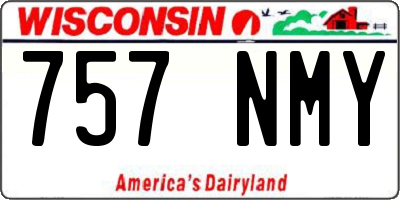 WI license plate 757NMY