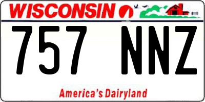 WI license plate 757NNZ