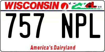 WI license plate 757NPL