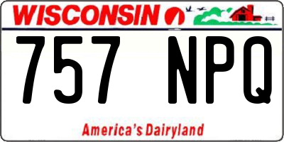 WI license plate 757NPQ