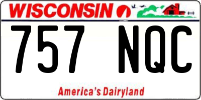 WI license plate 757NQC