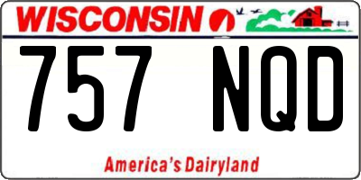 WI license plate 757NQD